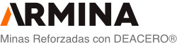 Logotipo de solución Armina, Minas reforzados con Deacero